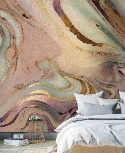 carta da parati geode dai toni pastello
