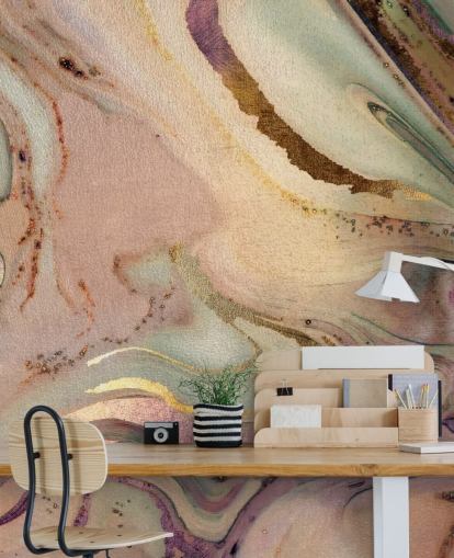 pastellfarbene Geode-Tapete