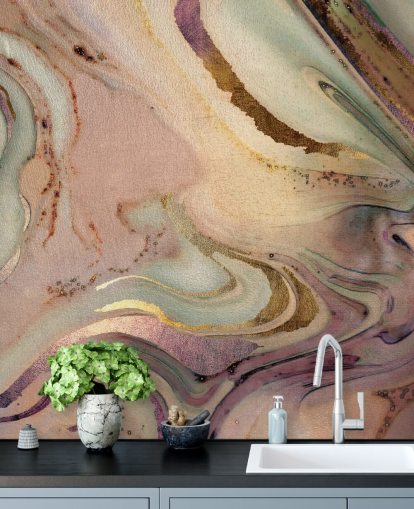 pastell tonade geode tapet