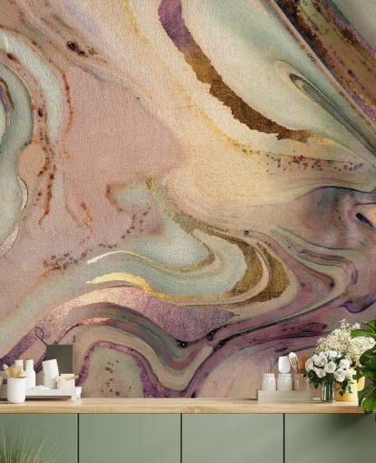 pastell tonet geode tapet