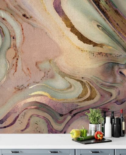 pastellfarbene Geode-Tapete