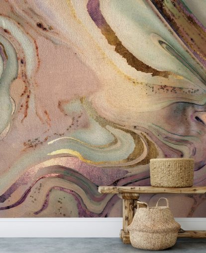 pastell tonade geode tapet