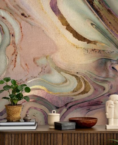 pastellfarbene Geode-Tapete