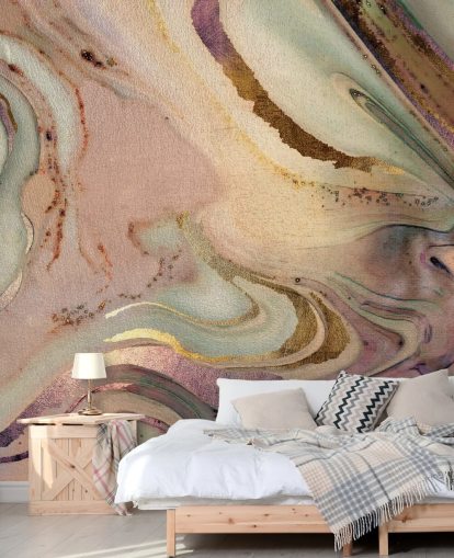 pastel tonet geode tapet