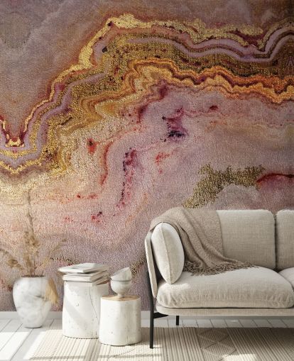 carta da parati effetto geode rosa e oro carta da parati effetto geode rosa e oro