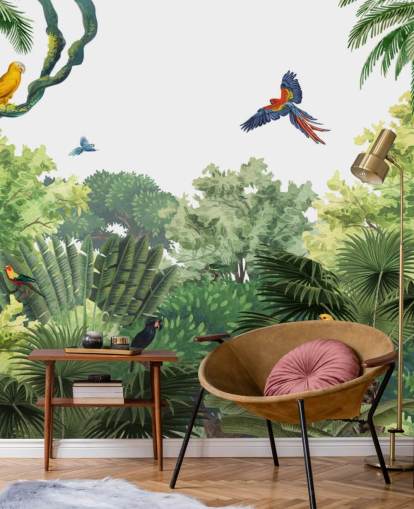 fondo de pantalla de selva tropical con loros fondo de pantalla de selva tropical con loros