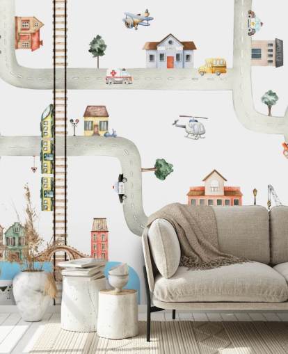 fondo de pantalla infantil de calles, carreteras y vehículos fondo de pantalla infantil de calles, carreteras y vehículos