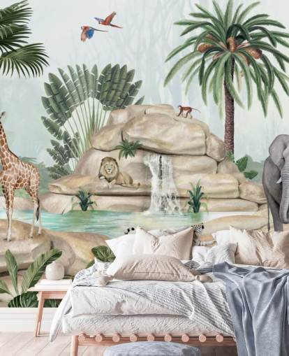 fondo de pantalla de animales africanos en un entorno de safari