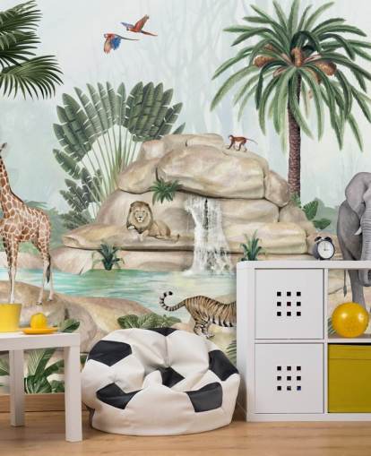 afrikaanse dieren in safari-setting behang afrikaanse dieren in safari-setting behang