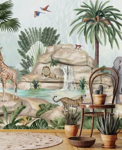 fondo de pantalla de animales africanos en un entorno de safari