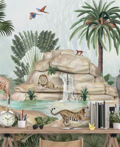 fondo de pantalla de animales africanos en un entorno de safari