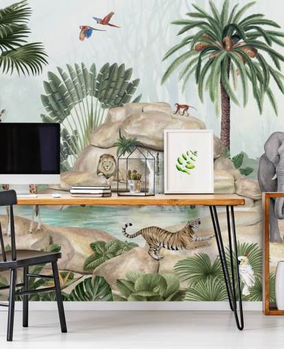 fondo de pantalla de animales africanos en un entorno de safari