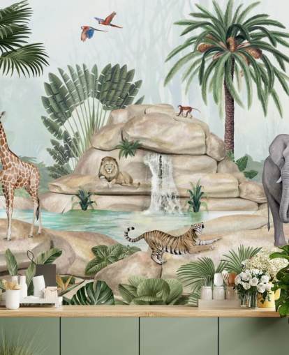 fondo de pantalla de animales africanos en un entorno de safari