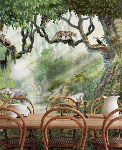 fondo de pantalla de gatos exóticos en la selva tropical