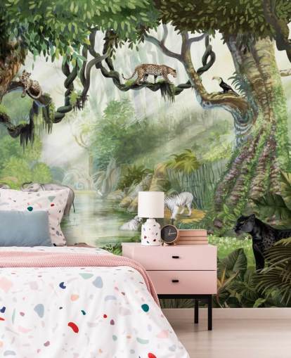 exotic cats in tropical rainforest wallpaper exotic cats in tropical rainforest wallpaper