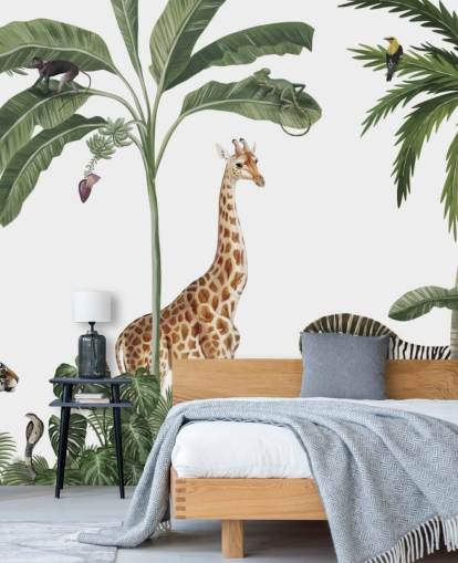 jungle animals in rainforest wallpaper