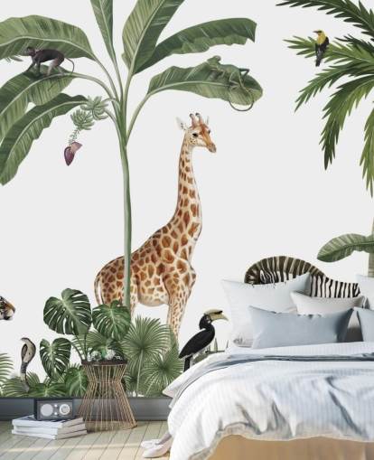 jungle animals in rainforest wallpaper