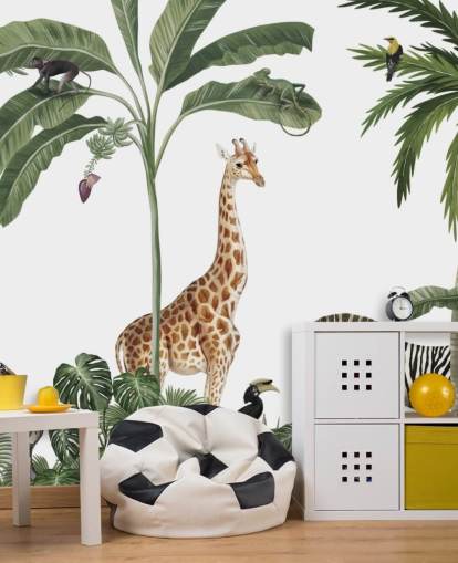 jungle animals in rainforest wallpaper