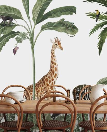 jungle animals in rainforest wallpaper