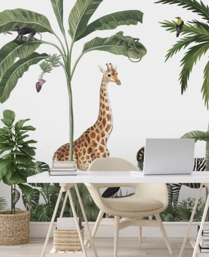 jungle animals in rainforest wallpaper