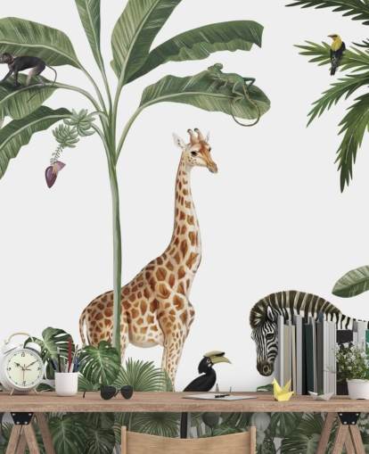 papier peint animaux de la jungle dans la forêt tropicale papier peint animaux de la jungle dans la forêt tropicale