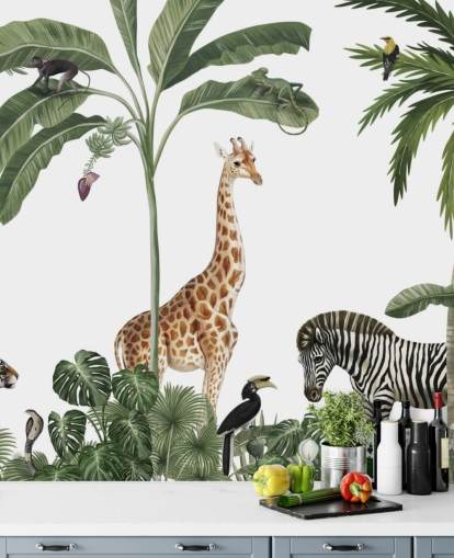 jungledieren in regenwoudbehang jungledieren in regenwoudbehang