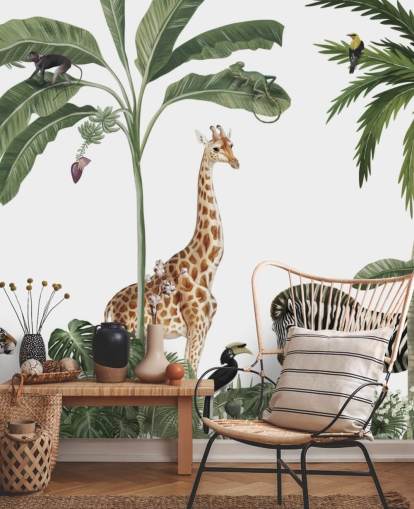 jungle animals in rainforest wallpaper