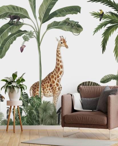 papel de parede de animais da selva na floresta tropical