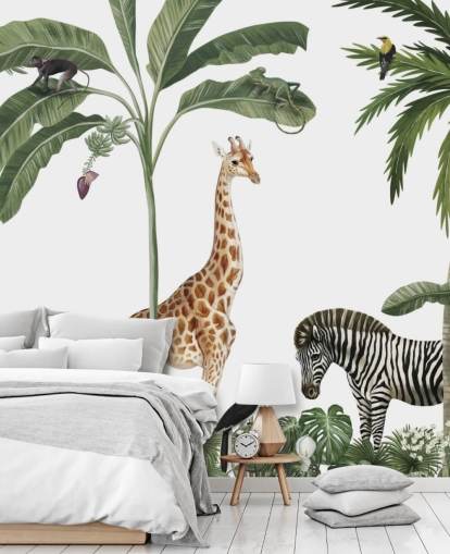 jungledyr i regnskov tapet