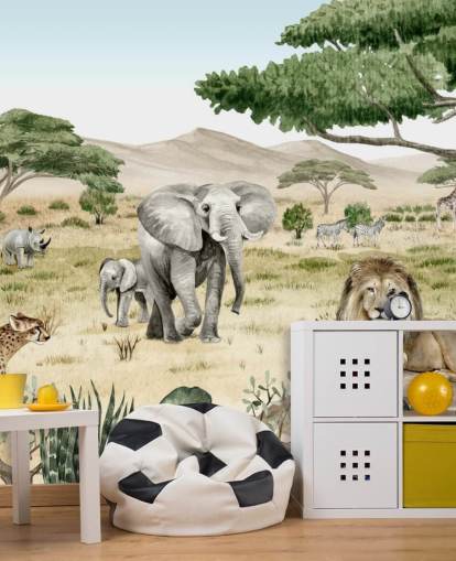 fondo de pantalla de animales de safari en una sabana