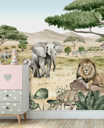 fondo de pantalla de animales de safari en una sabana