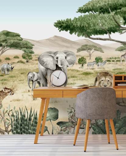 fondo de pantalla de animales de safari en una sabana