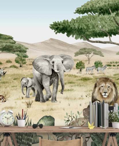 fondo de pantalla de animales de safari en una sabana