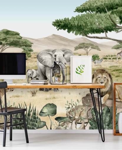 fondo de pantalla de animales de safari en una sabana