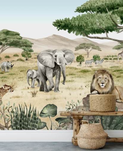 fondo de pantalla de animales de safari en una sabana