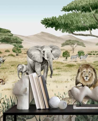 fondo de pantalla de animales de safari en una sabana