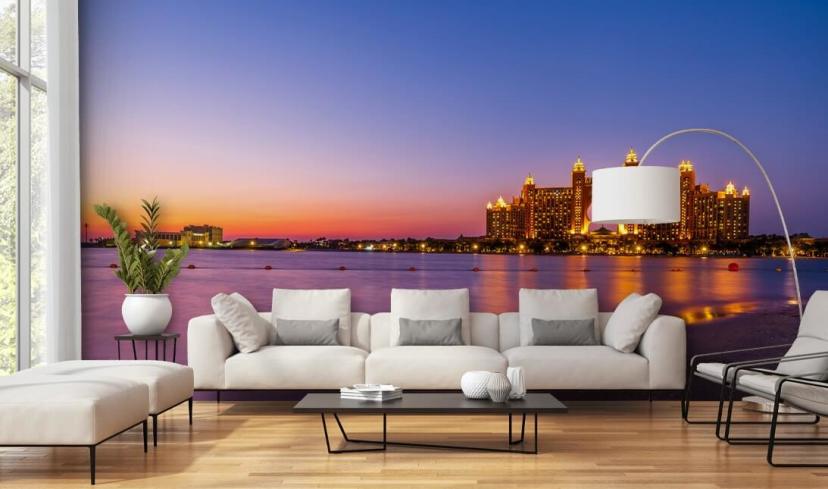 red sunset at beautiful hotel wallpaper red sunset at beautiful hotel wallpaper