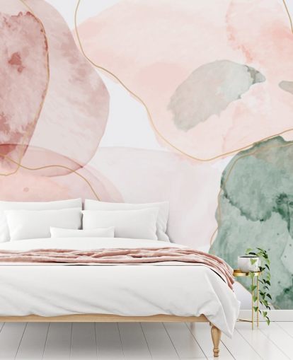 pastel watercolor shapes wallpaper