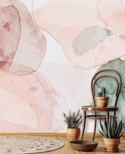 pastel watercolor shapes wallpaper
