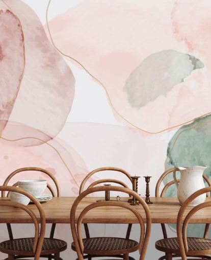 pastel watercolor shapes wallpaper