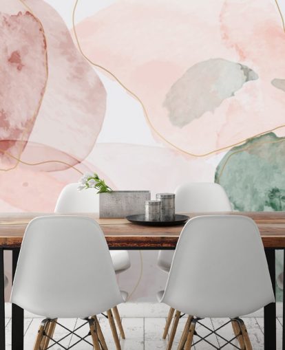 pastel watercolour shapes wallpaper