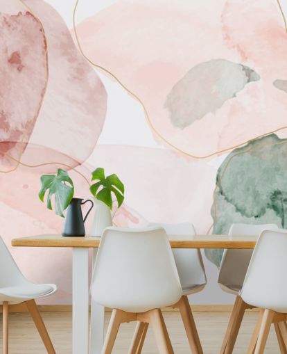 pastel watercolour shapes wallpaper