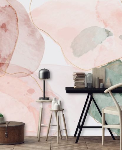 pastel watercolor shapes wallpaper
