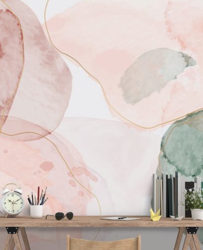 pastel watercolor shapes wallpaper