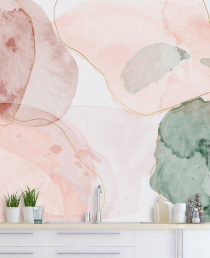 pastel watercolor shapes wallpaper