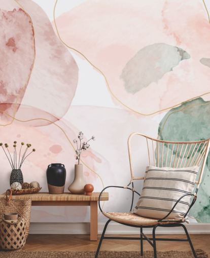 pastel watercolor shapes wallpaper