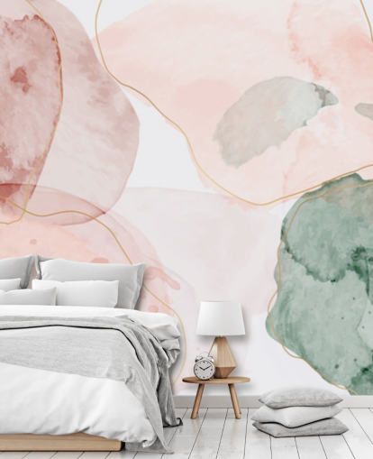 pastel watercolor shapes wallpaper