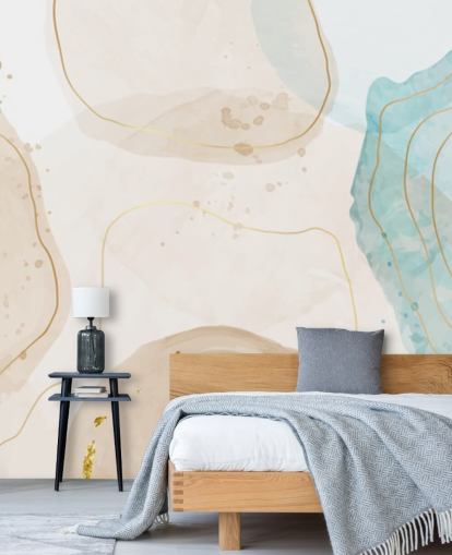 papel pintado de formas acuarelas