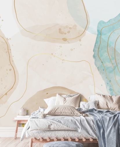 papel pintado de formas acuarelas