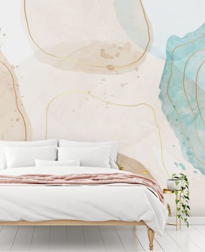 watercolour shapes wallpaper